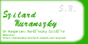 szilard muranszky business card